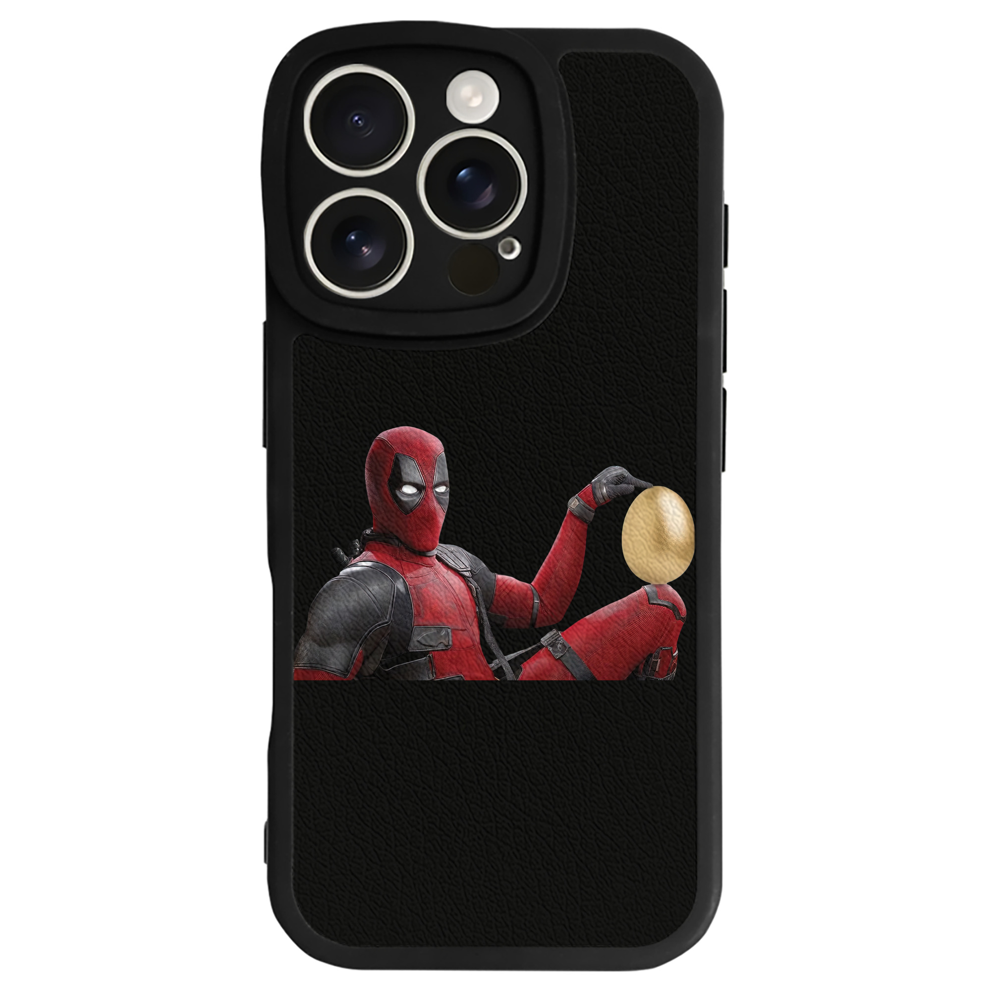 （画像用） Deadpool デッドプール 【iPhone 16シリーズ対応】シリコンスマホケース（レザー調） 材質：シリコン